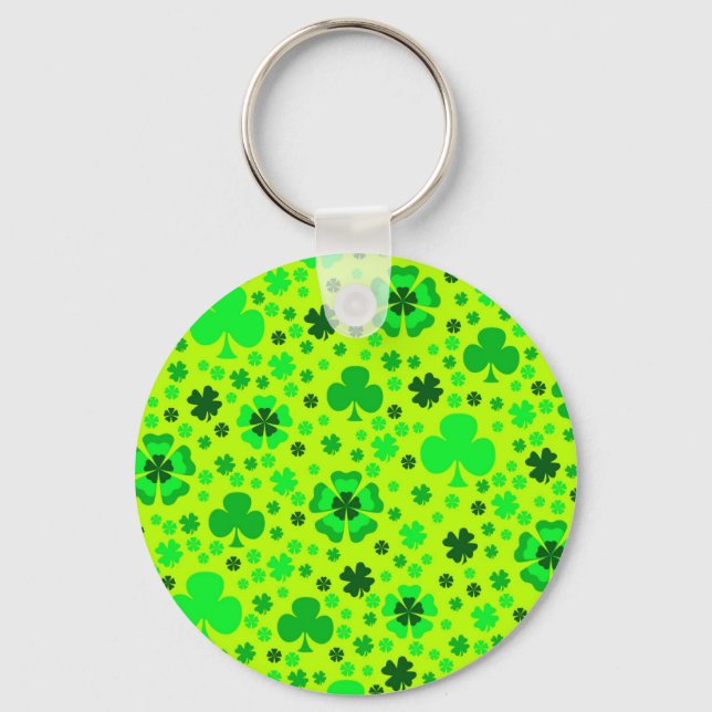 Shamrocks & Clovers Key Ring (Front)