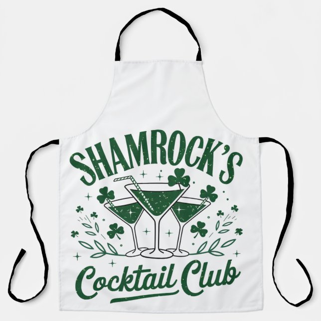 Shamrocks Cocktail Club  Apron (Front)