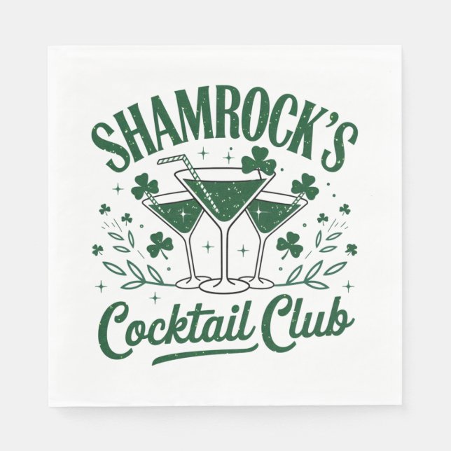 Shamrocks Cocktail Club  Napkin (Front)