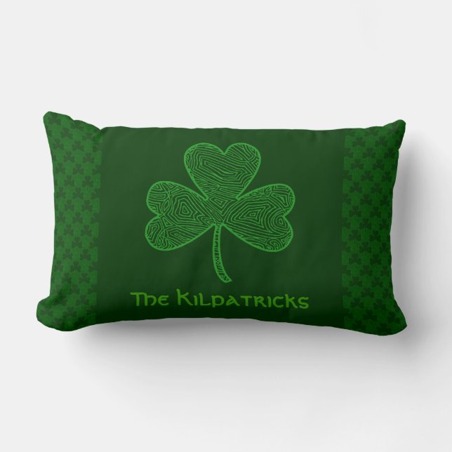 Shamrocks Doormat Lumbar Cushion (Front)
