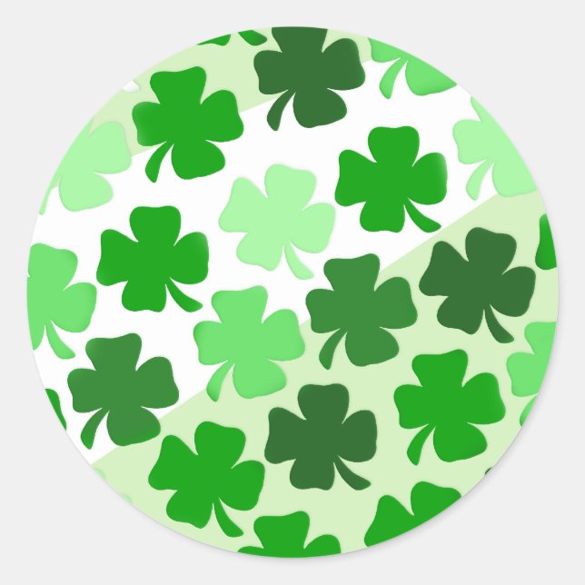 Shamrocks Envelope Seals - Green (Front)