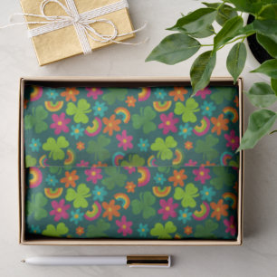 Shamrocks, Flowers and Rainbows St. Patrick's Day Tissue Paper
