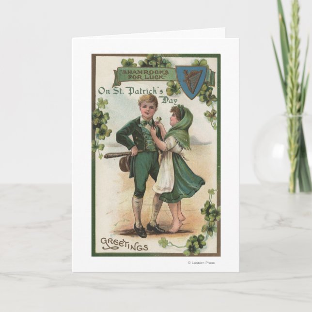 Shamrocks for Luck Card (Front)