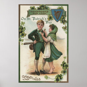 Shamrocks for Luck Poster