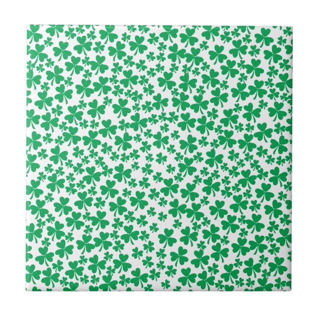 Shamrocks for St Patrick's Day Tile (Front)