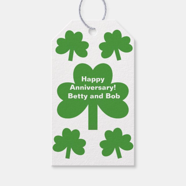 Shamrocks   gift tags (Front)