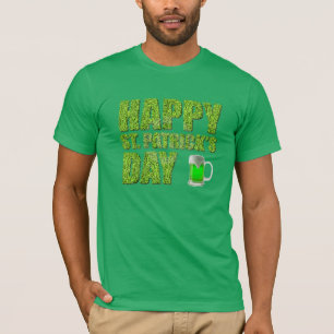 Shamrocks & Green Beer Happy St. Patrick's Day T-Shirt