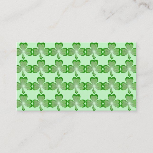Shamrocks Green business card (Front)