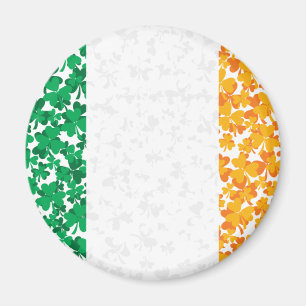 Shamrocks in a Flag Magnet