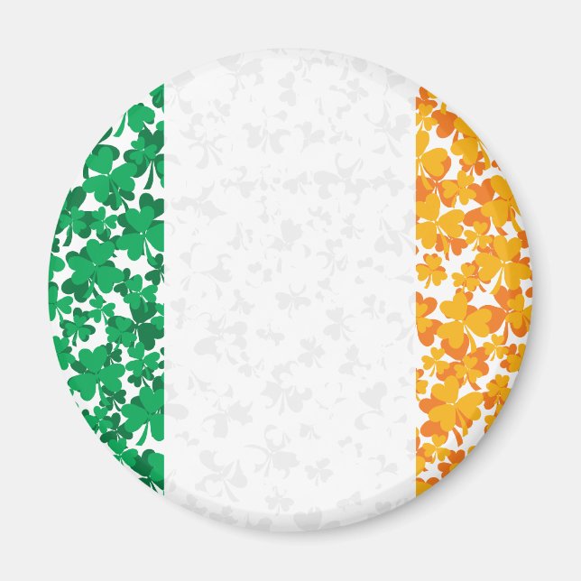 Shamrocks in a Flag Magnet (Front)
