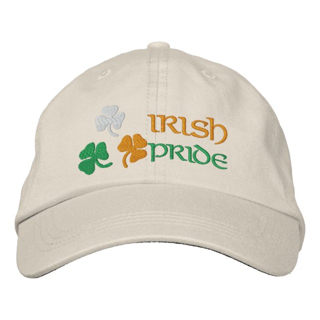 Shamrocks Irish Pride Embroidered Hat (Front)