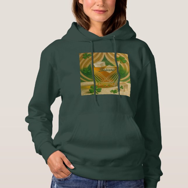 Shamrocks Irish Whiskey Tumbler "Sláinte!" Hoodie (Front)
