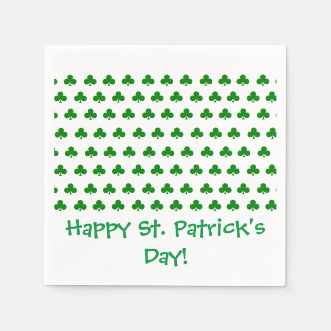 "Shamrocks" Paper Napkins (Front)