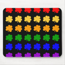 Shamrocks Rainbow Mouse Pad