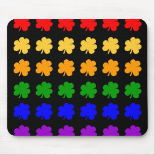 Shamrocks Rainbow Mouse Pad