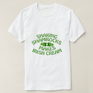 Shamrocks Shaking Warning St. Patricks Day Humour T-Shirt
