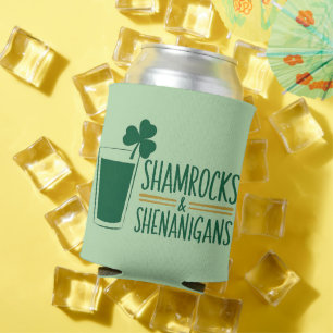 Shamrocks & Shenanigans: St. Patrick's Day Design  Can Cooler