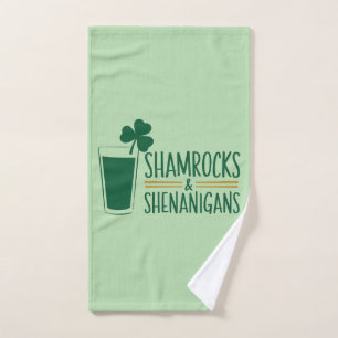 Shamrocks & Shenanigans: St. Patrick's Day Design Hand Towel