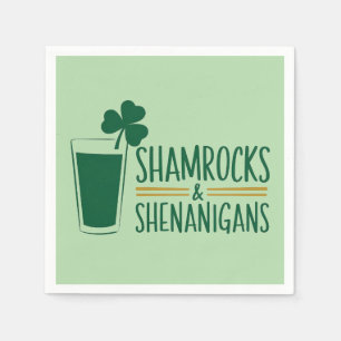Shamrocks & Shenanigans: St. Patrick's Day Design Napkin