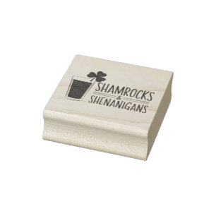 Shamrocks & Shenanigans: St. Patrick's Day Design  Rubber Stamp