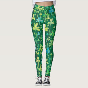 Shamrocks St. Patrick's Day Green Leggings