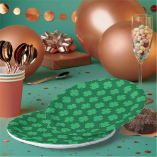 Shamrocks, symbol of St. Patrick's Day, Paper Plate