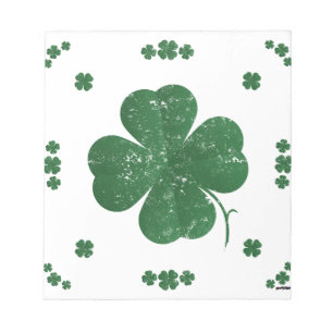 Shamrocks - vintage style notepad
