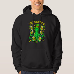 Shamrocktopus Funny Octopus Leprechaun St Patricks Hoodie