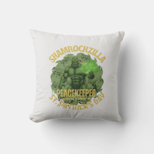 Shamrockzilla Peacekeeper: St. Patrick’s Day Kaiju Cushion