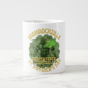 Shamrockzilla Peacekeeper: St. Patrick’s Day Kaiju Large Coffee Mug