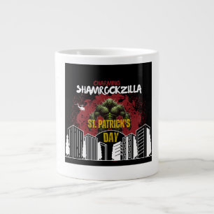 Shamrockzilla: St. Patrick’s Day Kaiju Monster Large Coffee Mug