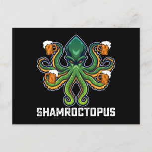 Shamroctopus Octopus Lover St Patrick's Day Postcard