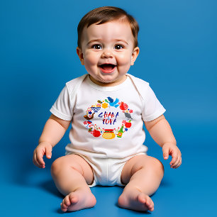 🍯 🍎🐟 Shana Tova! Happy New Year1 Baby Bodysuit