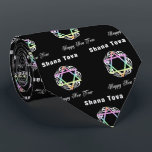 Shana Tova Jewish Star Neck Tie<br><div class="desc">Personalised Traditional and Modern Jewish Theme Gifts and Apparel</div>