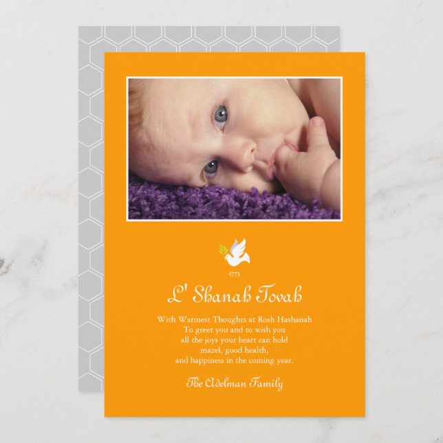 Shana Tova Peace Dove Rosh Hashanah Card (Front/Back)