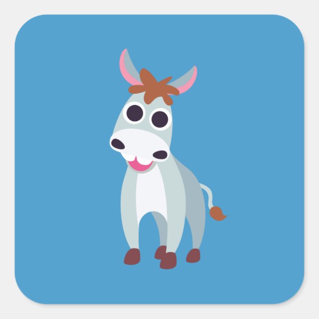 Shane the Donkey Square Sticker (Front)