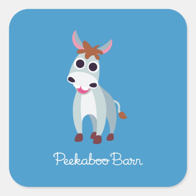 Shane the Donkey Square Sticker (Front)