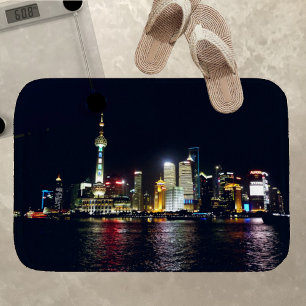 Shanghai at Night Bath Mat