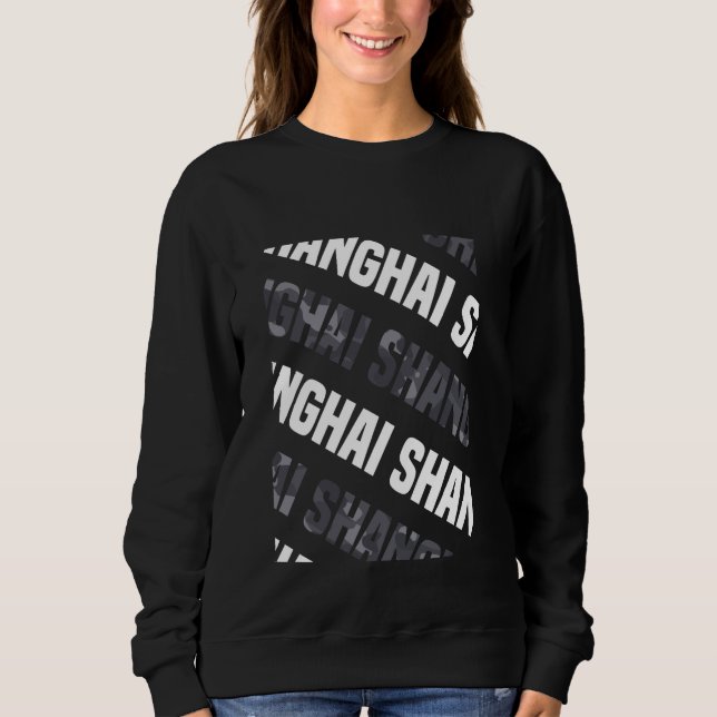 Shanghai Camo Pattern Grey Camouflage Sweatshirt (Front)
