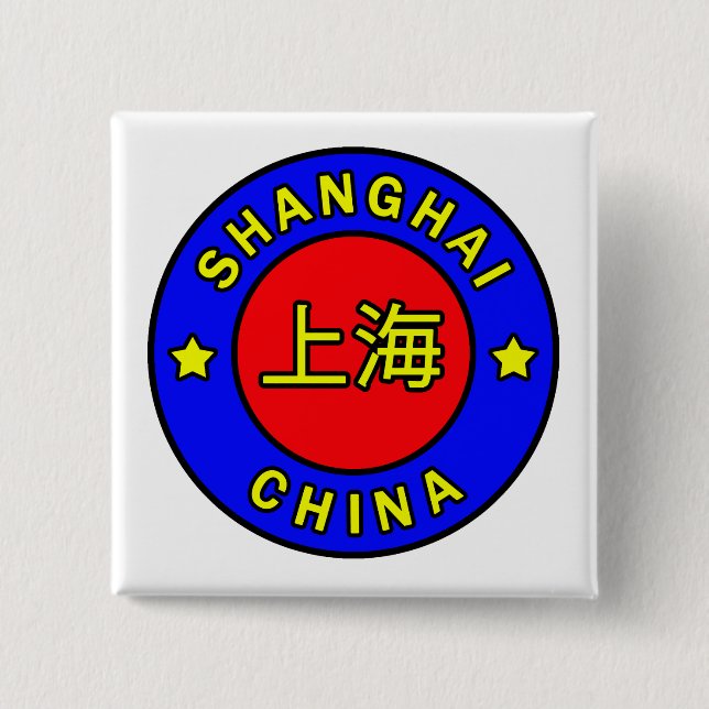 Shanghai China 15 Cm Square Badge (Front)