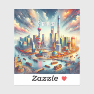 Shanghai China 3 Inch Vinyl Sticker