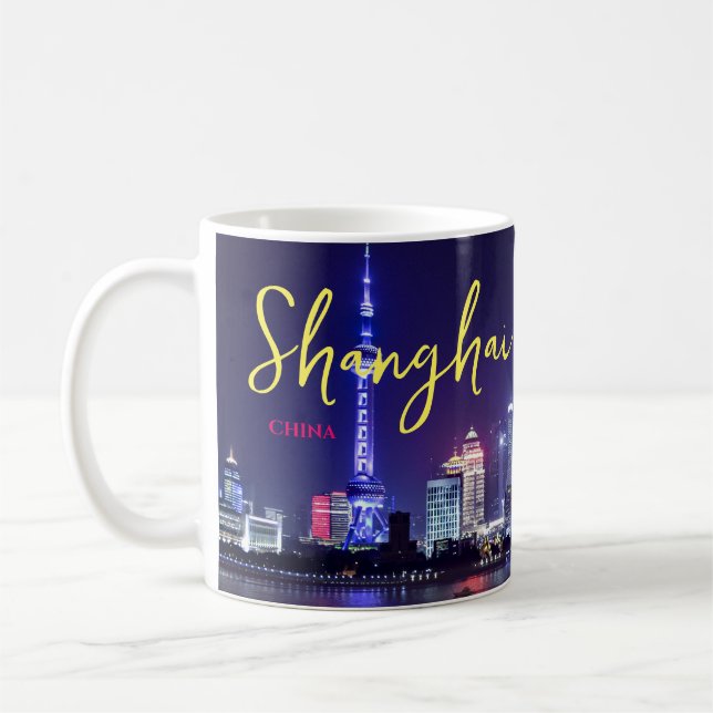 Shanghai China Coffee Mug Souvenir Gift Cup (Left)