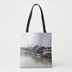 Shanghai, China, Mar 30, 2017, Wooden historic bui Tote Bag