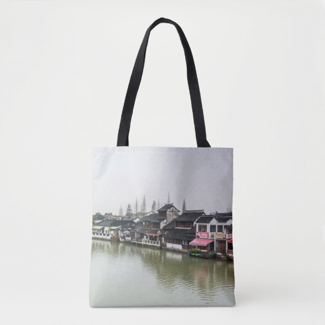 Shanghai, China, Mar 30, 2017, Wooden historic bui Tote Bag (Front)