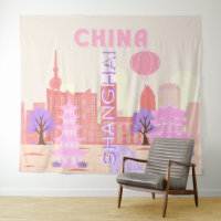 Shanghai China Pastel Travel Art
