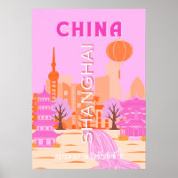 Shanghai China Pink Travel Art