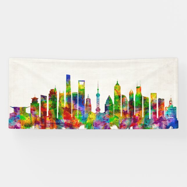 Shanghai China Skyline Banner (Horizontal)