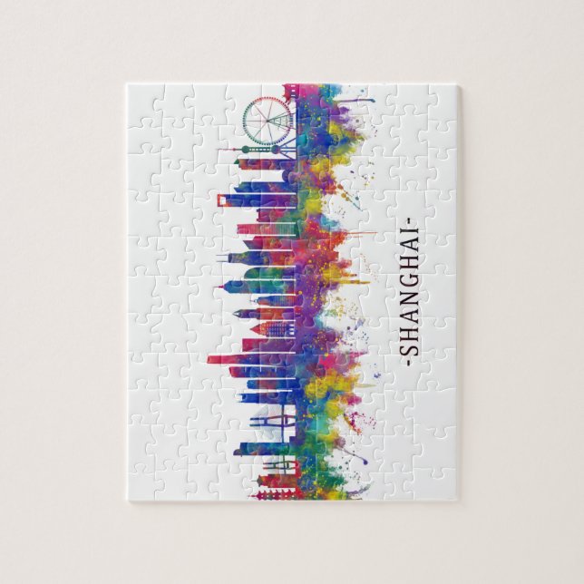 Shanghai China Skyline Jigsaw Puzzle (Vertical)