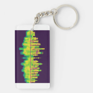 Shanghai China Skyline Key Ring