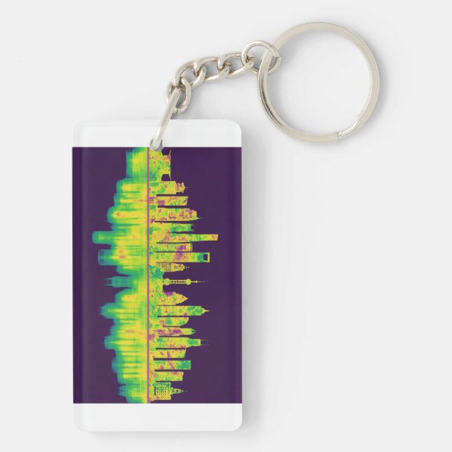 Shanghai China Skyline Key Ring (Back)
